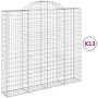 Gabionenkörbe 13 Stück Bogenform Eisen 200x50x180/200 cm von vidaXL, Töpfe und Pflanzgefäße - Ref: Foro24-3146415, Preis: 1,0...