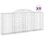 Gabionenkörbe 9 Stück Bogenform Eisen 300x30x120/140 cm von vidaXL, Töpfe und Pflanzgefäße - Ref: Foro24-3146546, Preis: 1,00...