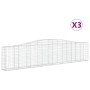 Gabionenkörbe 3 Stück Bogenform Eisen 400x30x80/100 cm von vidaXL, Töpfe und Pflanzgefäße - Ref: Foro24-3145814, Preis: 410,3...