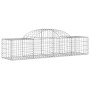 Gabion baskets 10 pcs arc shape iron 200x50x40/60 cm by vidaXL, Pots and planters - Ref: Foro24-3146265, Price: 518,52 €, Dis...