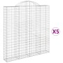 Gabionenkörbe 5 Stück bogenförmiges Eisen 200x30x200/220 cm von vidaXL, Töpfe und Pflanzgefäße - Ref: Foro24-3146218, Preis: ...