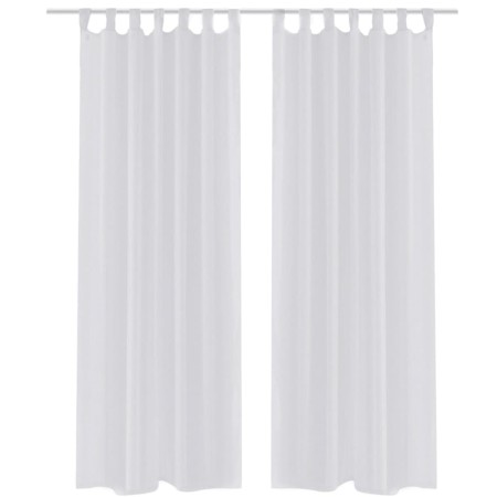 2 Cortinas blancas transparentes 140 x 225 cm de vidaXL, Cortinas y visillos - Ref: Foro24-130198, Precio: 21,43 €, Descuento: %