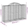 Gabion baskets 10 pcs arch shape iron 200x50x120/140 cm by vidaXL, Pots and planters - Ref: Foro24-3146349, Price: 912,68 €, ...