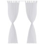 2 Cortinas blancas transparentes 140 x 225 cm de vidaXL, Cortinas y visillos - Ref: Foro24-130198, Precio: 21,43 €, Descuento: %