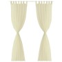 2 Cream-colored sheer curtains 140 x 175 cm by vidaXL, Curtains and curtains - Ref: Foro24-130200, Price: 21,33 €, Discount: %