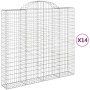 14 arc-shaped iron gabion baskets 200x50x180/200 cm by vidaXL, Pots and planters - Ref: Foro24-3146416, Price: 1,00 €, Discou...