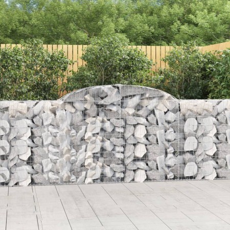 Cestas de gaviones 12 uds forma arco hierro 300x30x100/120 cm de vidaXL, Maceteros y jardineras - Ref: Foro24-3146531, Precio...