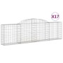 Gabion baskets 17 pcs arch shape iron 300x30x80/100 cm by vidaXL, Pots and planters - Ref: Foro24-3146516, Price: 1,00 €, Dis...