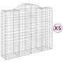 Gabion baskets 5 units, arched shape, iron, 200x50x160/180 cm by vidaXL, Pots and planters - Ref: Foro24-3146386, Price: 579,...