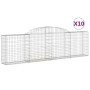 Gabion baskets 10 units arch shape iron 300x30x80/100 cm by vidaXL, Pots and planters - Ref: Foro24-3146511, Price: 887,37 €,...