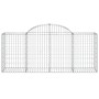 Gabion baskets 2 pcs arc shape iron 200x50x80/100 cm by vidaXL, Pots and planters - Ref: Foro24-3146299, Price: 142,19 €, Dis...