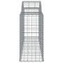 Gabion baskets 2 pcs arc shape iron 200x50x80/100 cm by vidaXL, Pots and planters - Ref: Foro24-3146299, Price: 142,19 €, Dis...