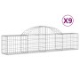 Gabion baskets 9 units, arched shape, iron, 200x30x40/60 cm by vidaXL, Pots and planters - Ref: Foro24-3146054, Price: 409,56...