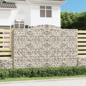 Gabion baskets 2 pcs arc shape iron 300x30x200/220 cm by vidaXL, Pots and planters - Ref: Foro24-3146611, Price: 443,99 €, Di...