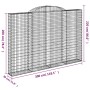 Gabion baskets 2 pcs arc shape iron 300x30x200/220 cm by vidaXL, Pots and planters - Ref: Foro24-3146611, Price: 445,07 €, Di...