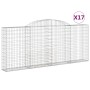 Gabion baskets 17 pcs arch shape iron 300x30x120/140 cm by vidaXL, Pots and planters - Ref: Foro24-3146552, Price: 2,00 €, Di...