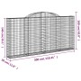 Gabion baskets 13 pcs arch shape iron 300x30x140/160 cm by vidaXL, Pots and planters - Ref: Foro24-3146568, Price: 1,00 €, Di...