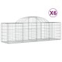 Gabion baskets 6 pcs arch shape iron 200x50x60/80 cm by vidaXL, Pots and planters - Ref: Foro24-3146282, Price: 389,58 €, Dis...