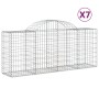 Gabionenkörbe 7 Stk. Bogenform Eisen 200x50x80/100 cm von vidaXL, Töpfe und Pflanzgefäße - Ref: Foro24-3146304, Preis: 512,23...