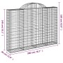 Wire mesh baskets 8 units, arched shape, iron, 200x30x140/160 cm by vidaXL, Pots and planters - Ref: Foro24-3146158, Price: 7...