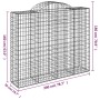 Gabion baskets 6 pcs arc shape iron 200x50x160/180 cm by vidaXL, Pots and planters - Ref: Foro24-3146387, Price: 720,05 €, Di...