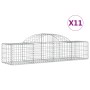 Gabion baskets 11 pcs arch shape iron 200x50x40/60 cm by vidaXL, Pots and planters - Ref: Foro24-3146266, Price: 561,68 €, Di...