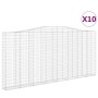 Gabion baskets 10 pcs arc shape iron 400x30x180/200cm by vidaXL, Pots and planters - Ref: Foro24-3145886, Price: 2,00 €, Disc...