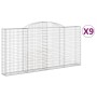 Gabion baskets 9 units arch shape iron 300x30x140/160 cm by vidaXL, Pots and planters - Ref: Foro24-3146564, Price: 1,00 €, D...