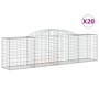 Gabion baskets 20 units, arched shape, iron, 300x50x80/100 cm by vidaXL, Pots and planters - Ref: Foro24-3146697, Price: 2,00...