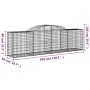 Gabion baskets 20 units, arched shape, iron, 300x50x80/100 cm by vidaXL, Pots and planters - Ref: Foro24-3146697, Price: 2,00...