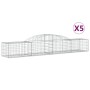 Gabion baskets 5 pcs arch shape iron 300x50x40/60 cm by vidaXL, Pots and planters - Ref: Foro24-3146650, Price: 404,32 €, Dis...