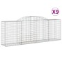 Gabion baskets 9 pcs arch shape iron 300x50x100/120 cm by vidaXL, Pots and planters - Ref: Foro24-3146708, Price: 1,00 €, Dis...