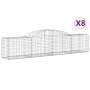 Gabion baskets 8 pcs arch shape iron 300x50x60/80 cm by vidaXL, Pots and planters - Ref: Foro24-3146671, Price: 726,54 €, Dis...