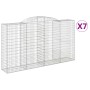 Gabion baskets 7 pcs arc shape iron 300x50x160/180 cm by vidaXL, Pots and planters - Ref: Foro24-3146760, Price: 1,00 €, Disc...