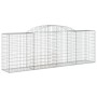 Gabion baskets 4 pcs arc shape iron 300x50x100/120 cm by vidaXL, Pots and planters - Ref: Foro24-3146703, Price: 502,40 €, Di...