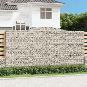 Gabion baskets 2 pcs arc shape iron 400x30x200/220 cm by vidaXL, Pots and planters - Ref: Foro24-3146931, Price: 482,69 €, Di...