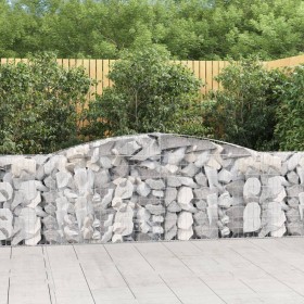 Gabion baskets 2 pcs arc shape iron 400x30x100/120 cm by vidaXL, Pots and planters - Ref: Foro24-3146866, Price: 253,87 €, Di...