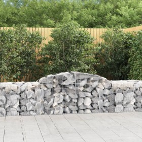 Gabion baskets 2 pcs arch shape iron 300x50x60/80 cm by vidaXL, Pots and planters - Ref: Foro24-3146665, Price: 174,99 €, Dis...