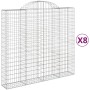 Gabion baskets 8 pcs arch shape iron 200x50x180/200 cm by vidaXL, Pots and planters - Ref: Foro24-3146410, Price: 1,00 €, Dis...