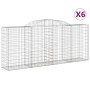 Gabion baskets 6 pcs arch shape iron 300x50x120/140 cm by vidaXL, Pots and planters - Ref: Foro24-3146723, Price: 840,71 €, D...