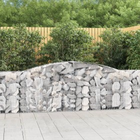 Gabion baskets 7 pcs arch shape iron 400x30x100/120 cm by vidaXL, Pots and planters - Ref: Foro24-3146871, Price: 892,99 €, D...