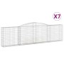 Gabionenkörbe 7 Stück Bogenform Eisen 400x30x100/120 cm von vidaXL, Töpfe und Pflanzgefäße - Ref: Foro24-3146871, Preis: 891,...