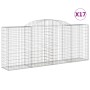 Gabion baskets 17 pcs arch shape iron 300x50x120/140 cm by vidaXL, Pots and planters - Ref: Foro24-3146732, Price: 2,00 €, Di...