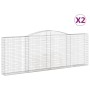 Gabion baskets 2 pcs arc shape iron 400x30x140/160 cm by vidaXL, Pots and planters - Ref: Foro24-3146892, Price: 374,39 €, Di...