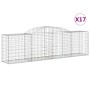 Gabion baskets 17 pcs arch shape iron 300x50x80/100 cm by vidaXL, Pots and planters - Ref: Foro24-3146696, Price: 1,00 €, Dis...