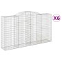 Gabion baskets 6 units arch shape iron 300x50x160/180 cm by vidaXL, Pots and planters - Ref: Foro24-3146759, Price: 1,00 €, D...