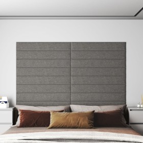 Wall panels 12 pcs light gray fabric 90x15 cm 1.62 m² by vidaXL, Wall covering - Ref: Foro24-343873, Price: 46,36 €, Discount: %