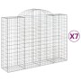 Wire mesh baskets 7 units, arched shape, iron, 200x50x140/160 cm by vidaXL, Pots and planters - Ref: Foro24-3146367, Price: 7...