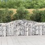 Gabion baskets 6 pcs arch shape iron 400x30x100/120 cm by vidaXL, Pots and planters - Ref: Foro24-3146870, Price: 782,42 €, D...