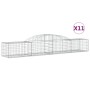 Gabion baskets 11 pcs arch shape iron 300x50x40/60 cm by vidaXL, Pots and planters - Ref: Foro24-3146656, Price: 827,75 €, Di...